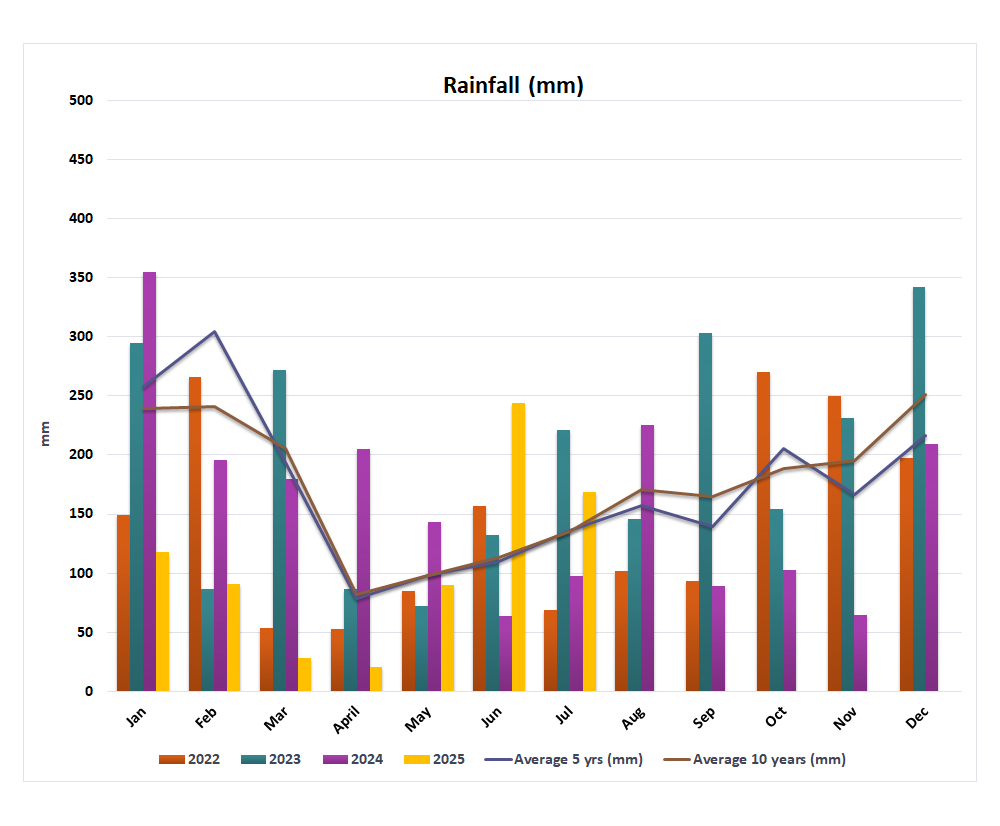 rainfall data